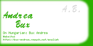 andrea bux business card